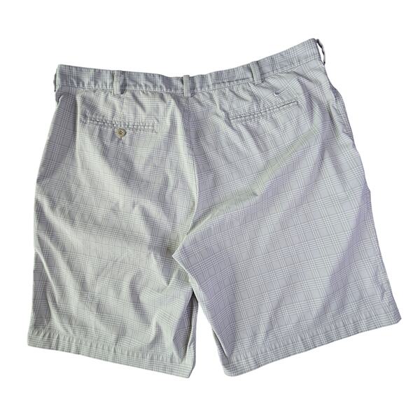Nike Golf Dri-FIT Men's Performance Shorts Size 42 Beige White Plaid - Picture 2 of 14